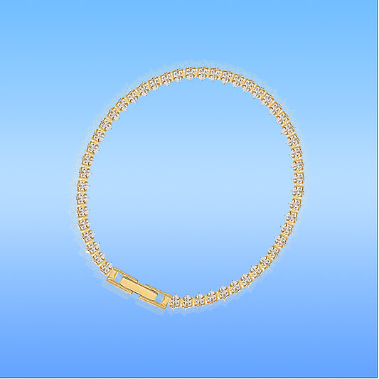 Sparkling Geometric Chain Bracelet
