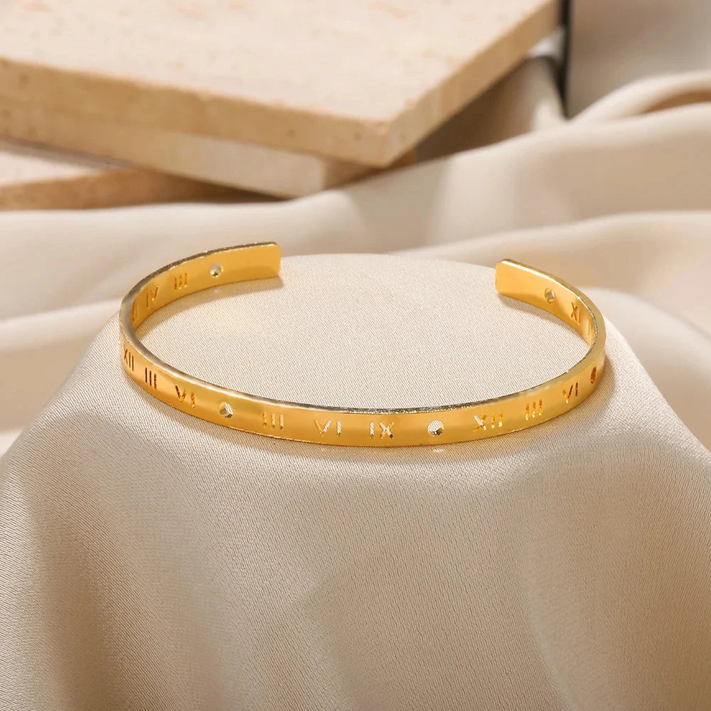 Gold Bump Pattern Cuff Bracelet