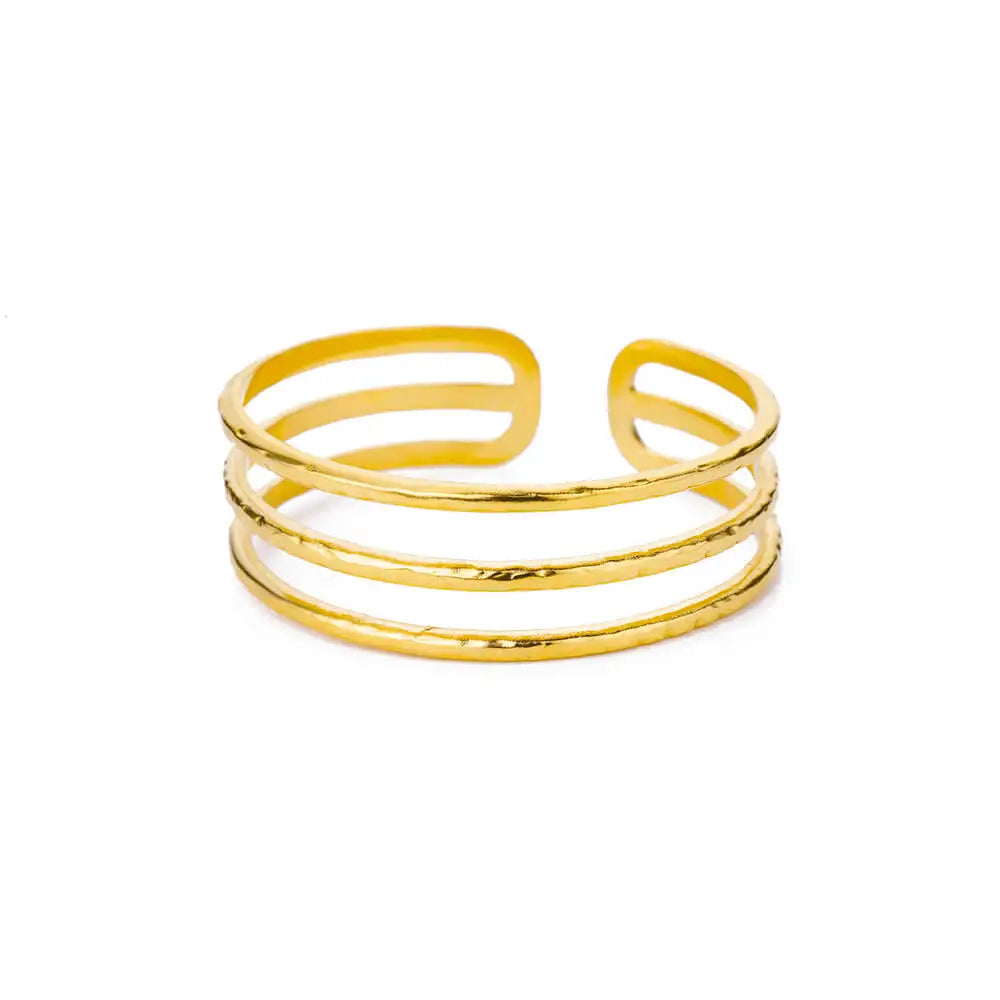 Gold Bump Pattern Cuff Bracelet