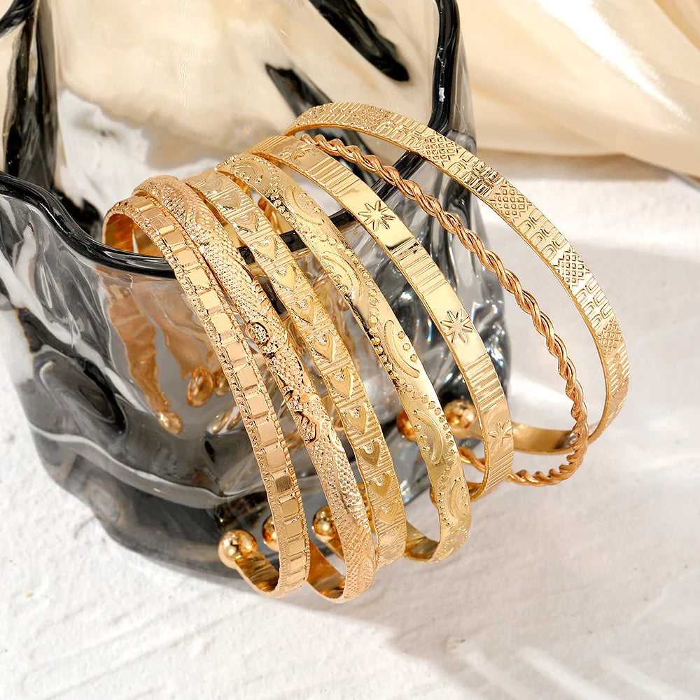 7 Set Seraph Bracelets Gold Color