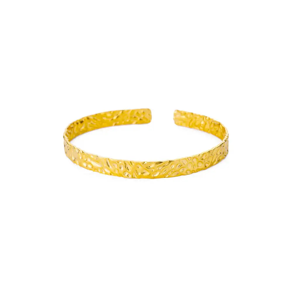 Gold Bump Pattern Cuff Bracelet