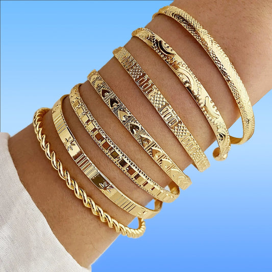 7 Set Seraph Bracelets Gold Color
