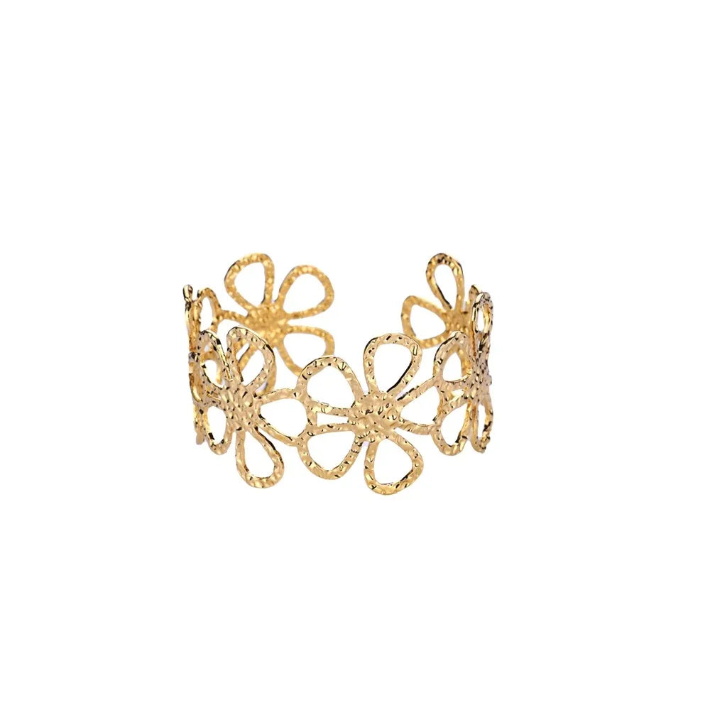 Gold Bump Pattern Cuff Bracelet